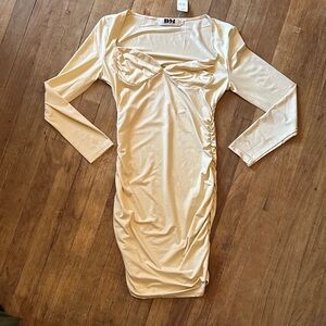 Dennis Maglić Elegant Cream Long Sleeve Dress - L